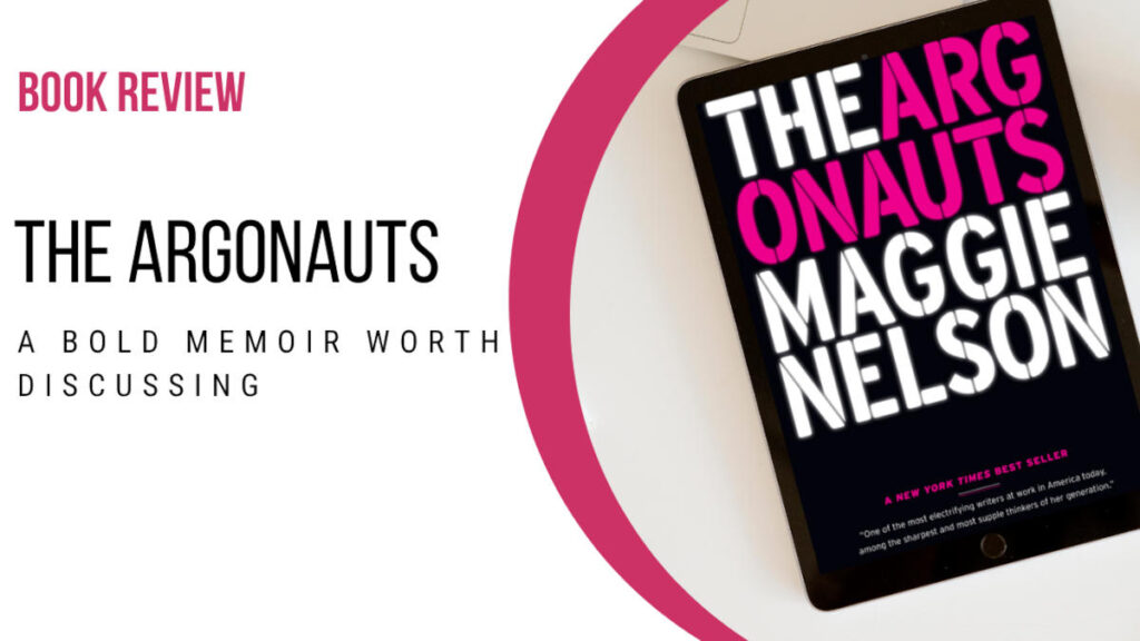 Cover of The Argonauts book by Maggie Nelson displayed on a white background with minimalist styling