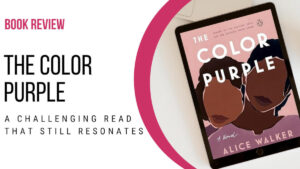 “The Color Purple book cover featuring title of the post."